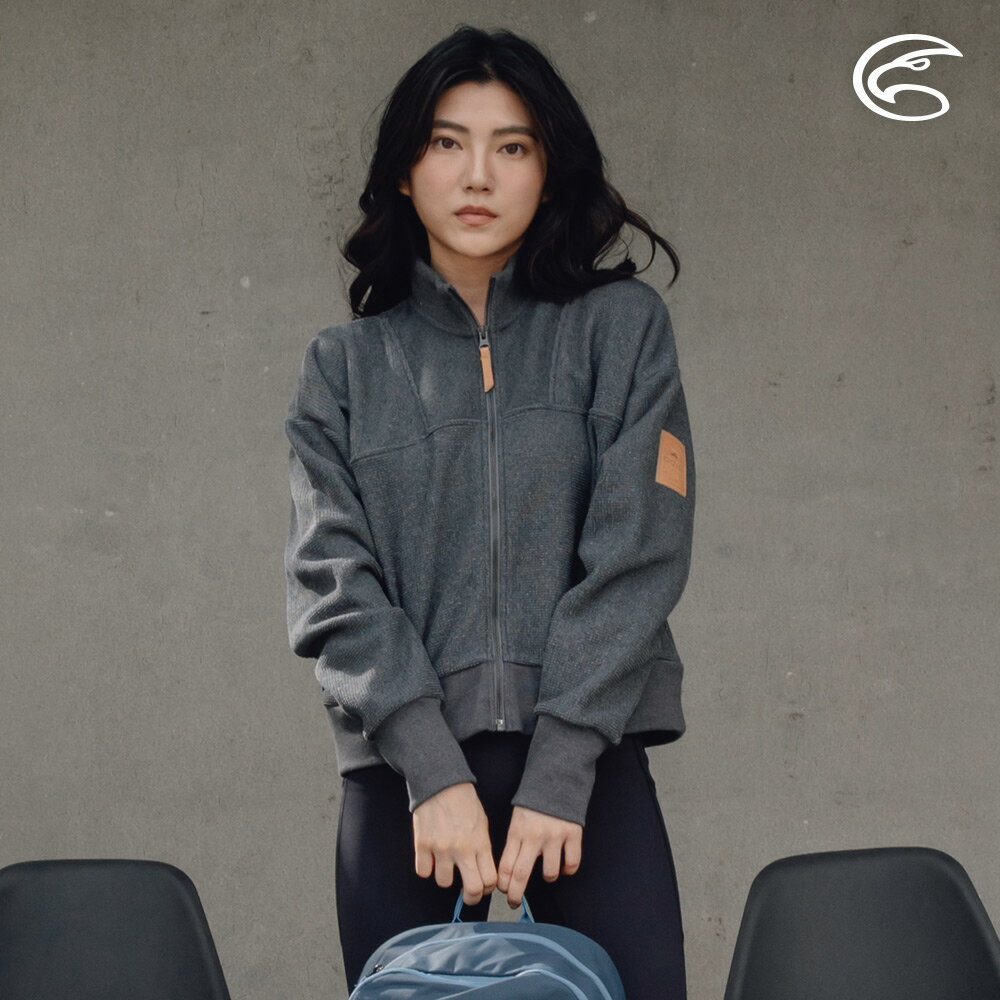 ADISI 女環保紗針織休閒保暖外套 AJ2421081 (S-2XL)｜磨毛 吸濕 排汗 針織外套