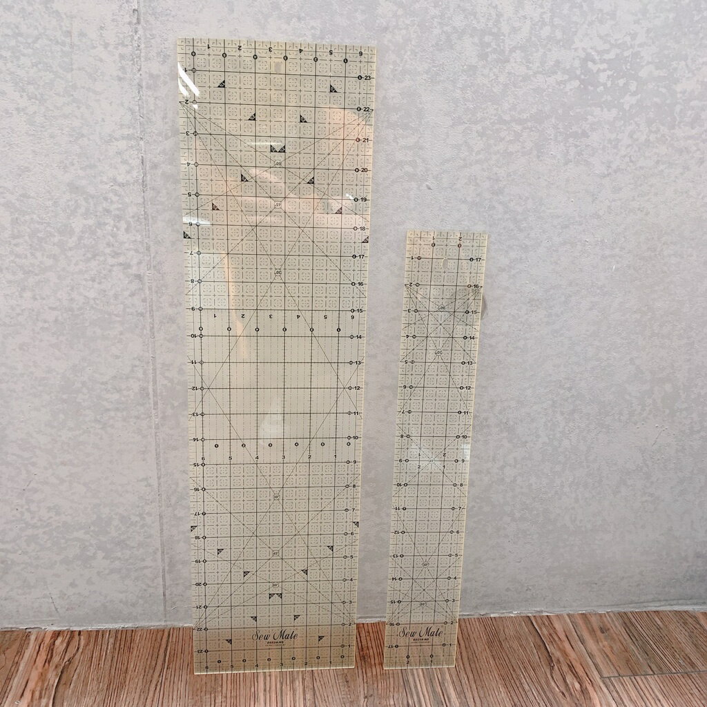 手作森林 台灣製【裁切定規尺】3"x18" 6.5"x24" 拼布尺 裁尺 裁布 厚度3mm Sew Mate