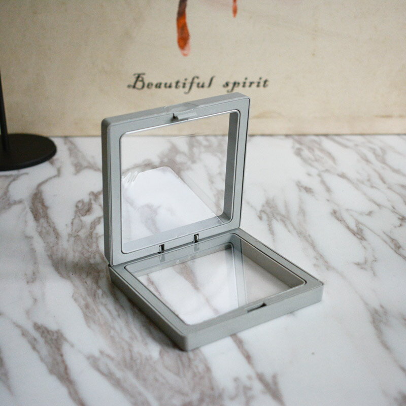 珠寶盒/首飾盒 珠寶展示盒pe薄膜懸浮飾品收納盒透明首飾盒文玩手鏈戒指包裝盒子【HZ61218】