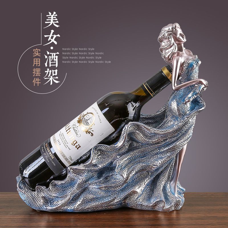 含運 歐式創意紅酒架擺件酒櫃裝飾品客廳現代簡約輕奢家用葡萄酒瓶架子