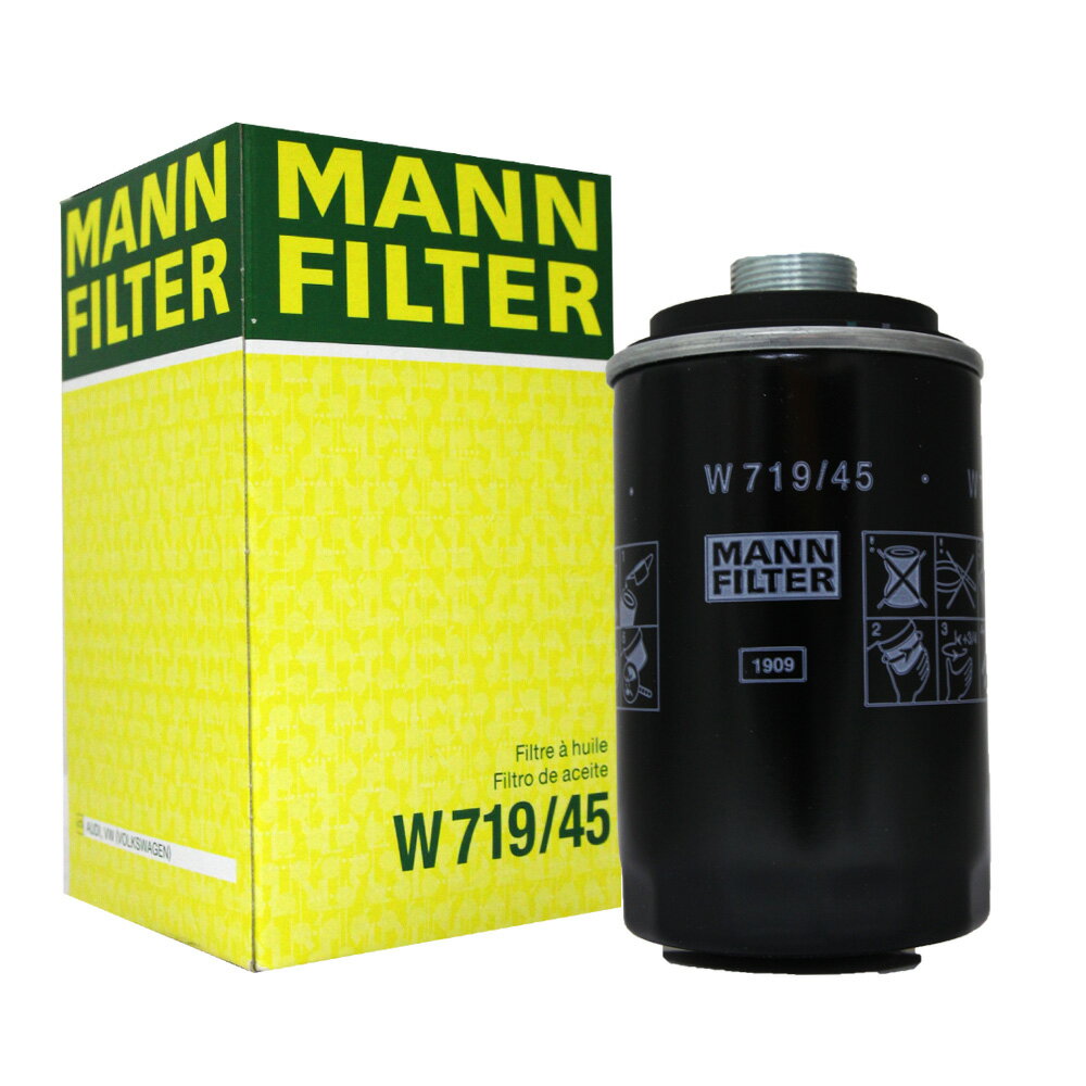 MANN - W719/45 VW AUDI EA888 機油芯 機油濾芯 GOLF 1.8T/2.0T【APP下單最高22%點數回饋】