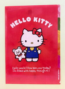 【震撼精品百貨】Hello Kitty 凱蒂貓 三麗鷗 KITTY 日本A4文件夾/資料夾(5P)-紅#50796 震撼日式精品百貨