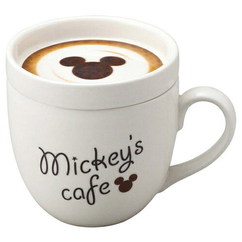 【震撼精品百貨】Micky Mouse 米奇/米妮 《sun-art》迪士尼米奇咖啡杯附蓋(拉花拿鐵) 震撼日式精品百貨