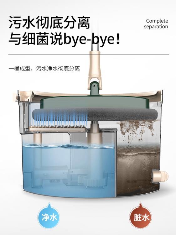平板拖把免手洗拖把2021新款家用拖地神器2020懶人墩布拖布一拖凈 初色家居館