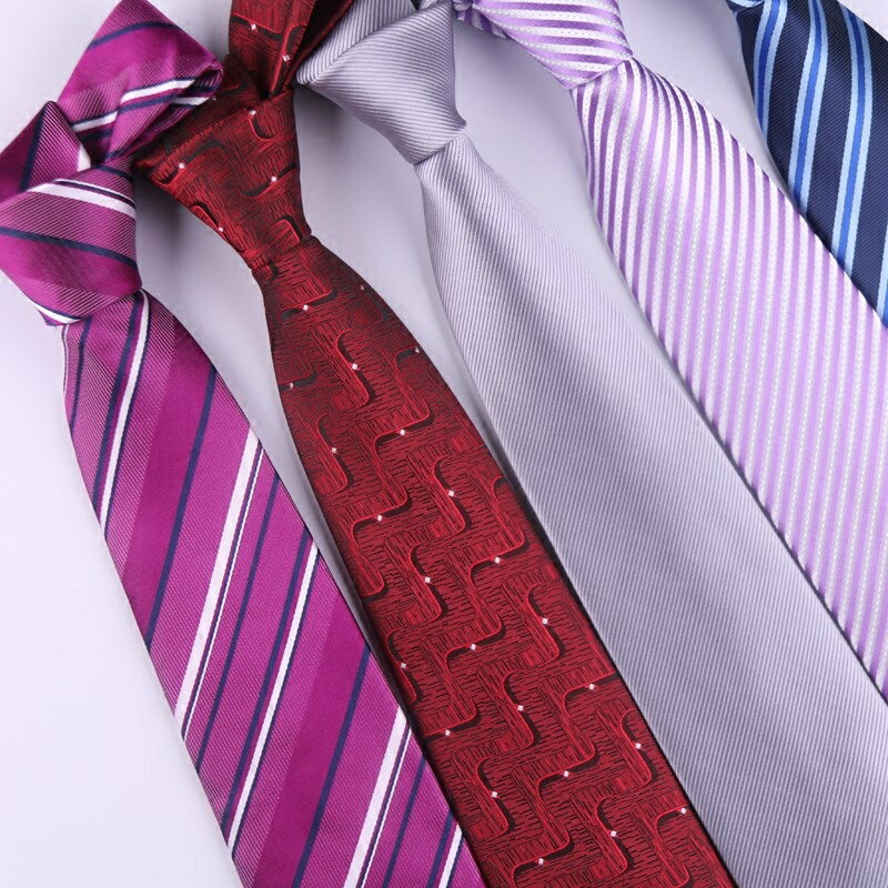 獵尚銀灰色紅色紫色領帶結婚條紋商務正裝結婚學生拉鏈韓版工作