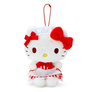 【震撼精品百貨】Hello Kitty 凱蒂貓~日本SANRIO三麗鷗HELLO KITTY造型絨毛玩偶吊飾-服務生*44826