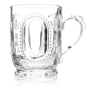 歐式童話馬克把杯牛奶杯啤酒杯大容量水杯茶杯奶茶杯鮮芋杯玻璃杯