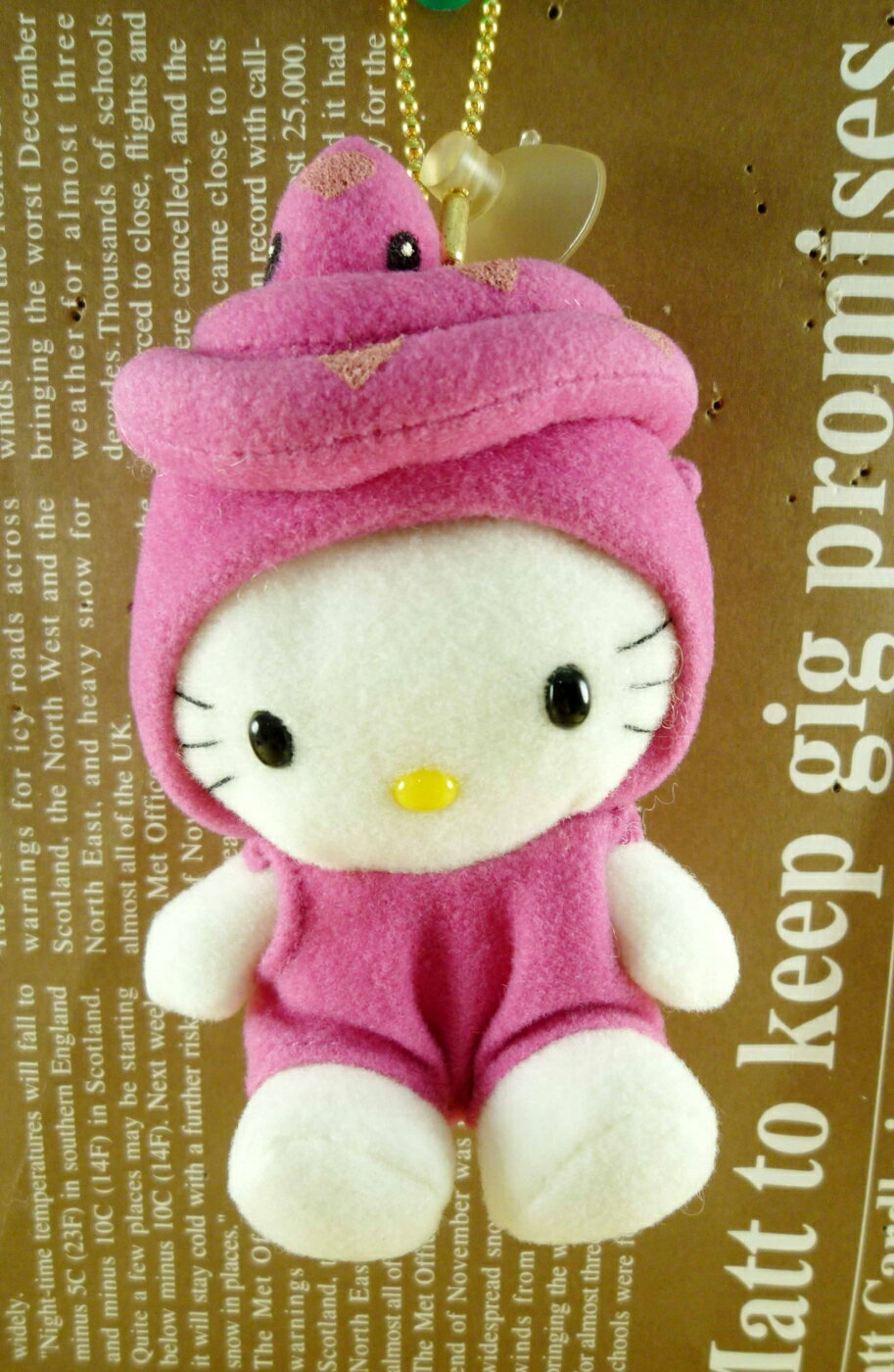 【震撼精品百貨】Hello Kitty 凱蒂貓 HELLO KITTY絨毛吊飾-生肖系列-蛇圖案 *34225