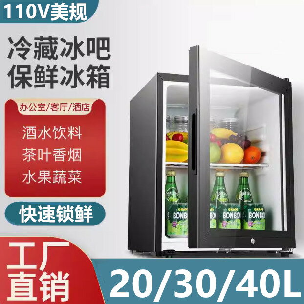 【臺灣公司 可打統編】110V伏留樣冰箱客房專用帶鎖小型留樣櫃保鮮冷藏箱展示櫃出口臺灣