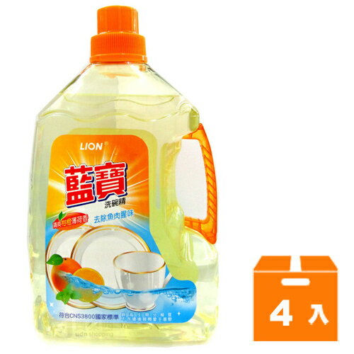 藍寶 洗碗精-清爽柑橙薄荷香 3000g (4入)/箱【康鄰超市】