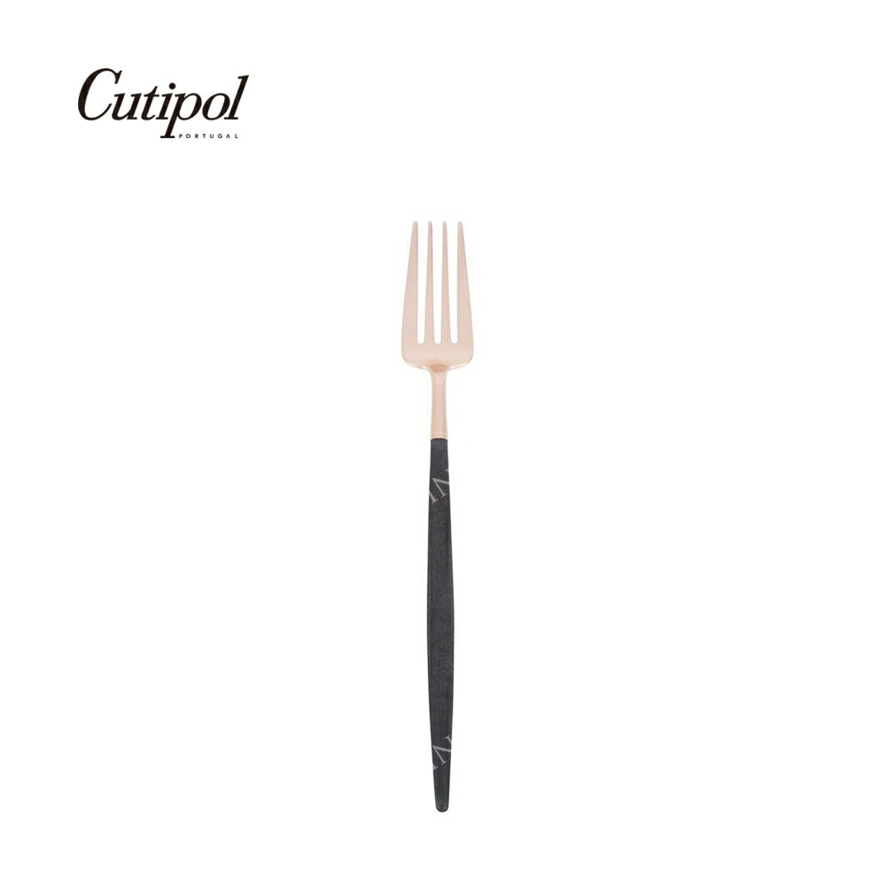 葡萄牙Cutipol GOA 玫瑰金系列18.5cm點心叉 (黑玫瑰金)