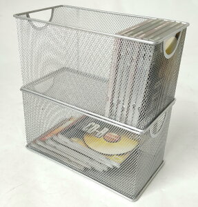 光碟收納盒 金屬網光盤盒創意CD架子大容量DVD盒光碟收納架盒桌面【AD9148】