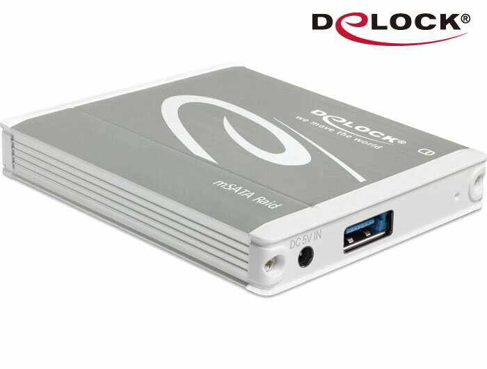 <br/><br/>  ★原廠公司貨附發票★ Delock10Gb/s USB 3.1 Gen 2的2.5吋mSATA硬碟外接盒（科技銀）- 42552<br/><br/>