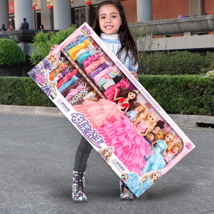 芭比洋娃娃2021新款套裝大禮盒換裝公主仿真大號超大女孩玩具