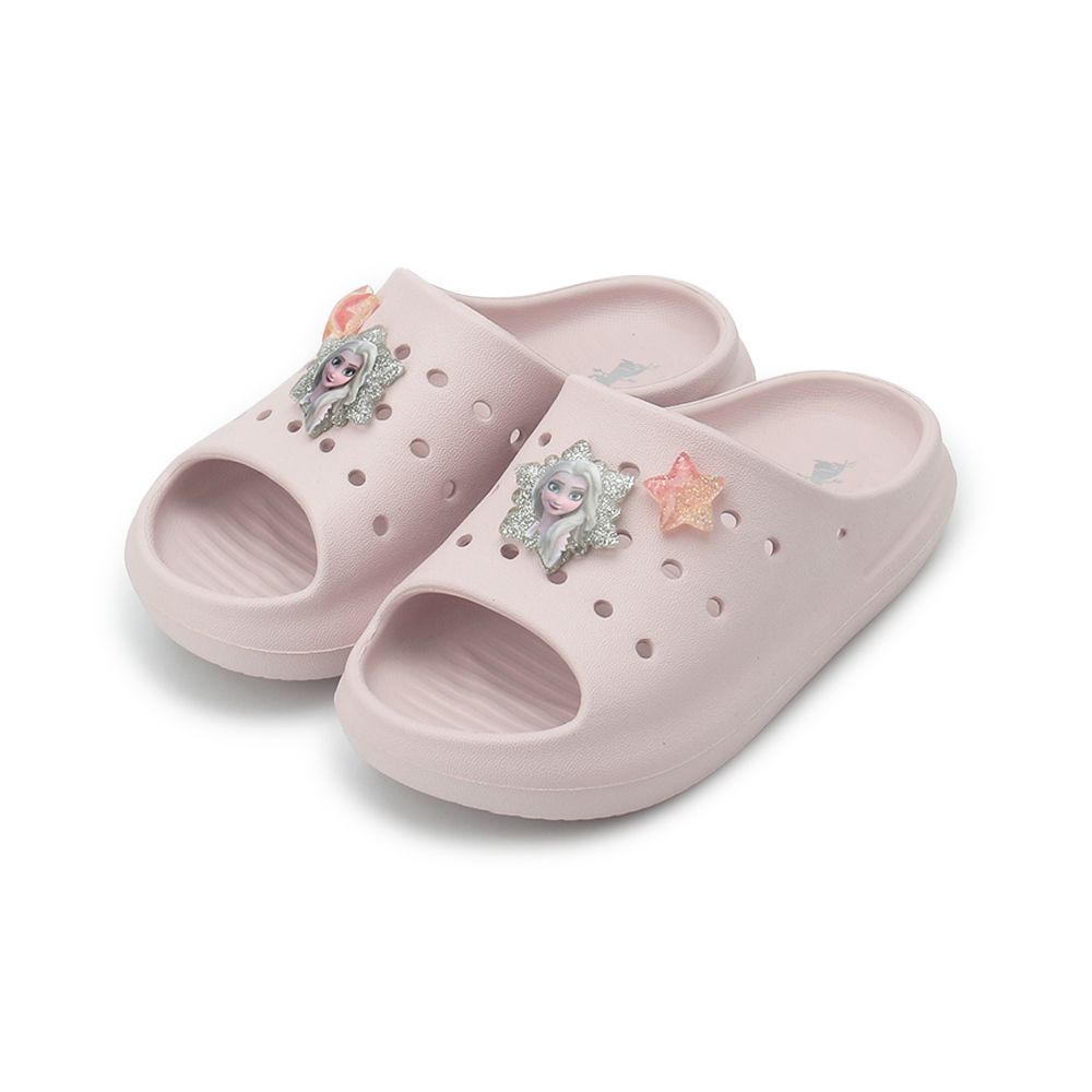 冰雪奇緣 鞋釦洞洞拖鞋 粉 FNKS51013 中童鞋