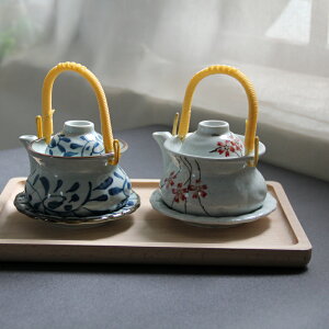 日式陶瓷餐具日式海鮮壺日式小茶壺鮮湯壺單人茶壺土瓶蒸茶杯