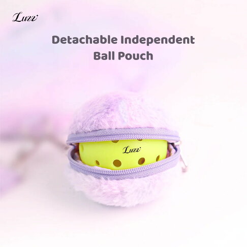 Luzz 匹克球毛絨拍套(單支裝)-附可拆式背帶+小球袋 1