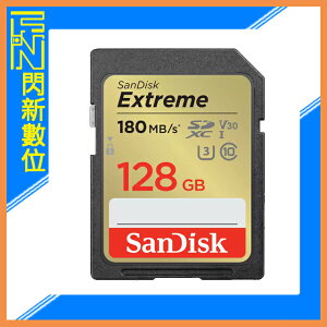 SanDisk Extreme SDXC 128GB/128G Class10 180MB/s 記憶卡(公司貨)【跨店APP下單最高20%點數回饋】