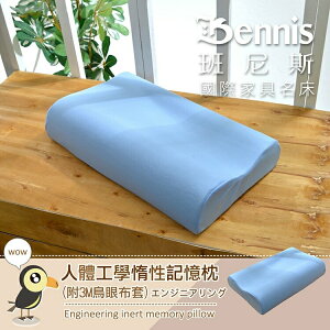 【班尼斯國際名床】~ 人體工學惰性記憶枕(附3M鳥眼布套)