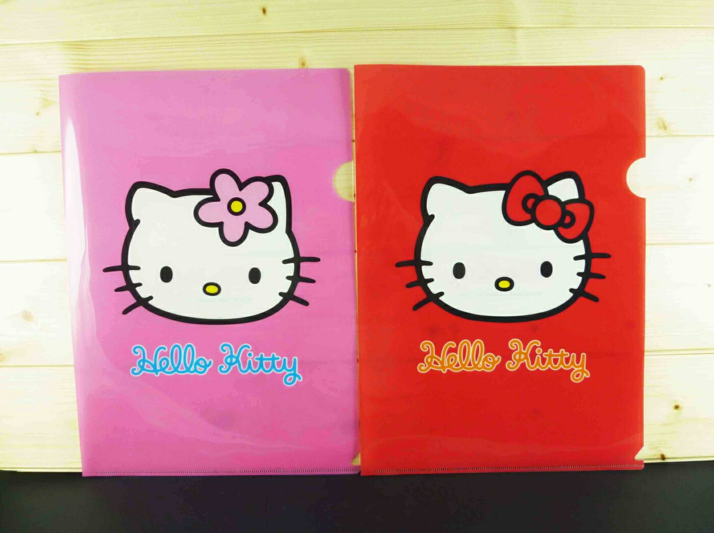 【震撼精品百貨】Hello Kitty 凱蒂貓 2入檔案夾 紅粉大頭 震撼日式精品百貨