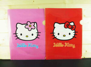 【震撼精品百貨】Hello Kitty 凱蒂貓 2入文件夾 紅粉大頭 震撼日式精品百貨