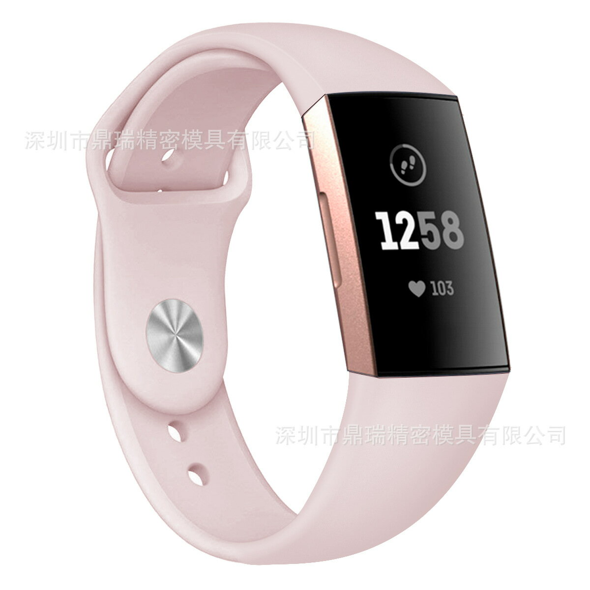 優樂悅~fitbit charge 3/4智能手表表帶 charge4新款硅膠純色表帶