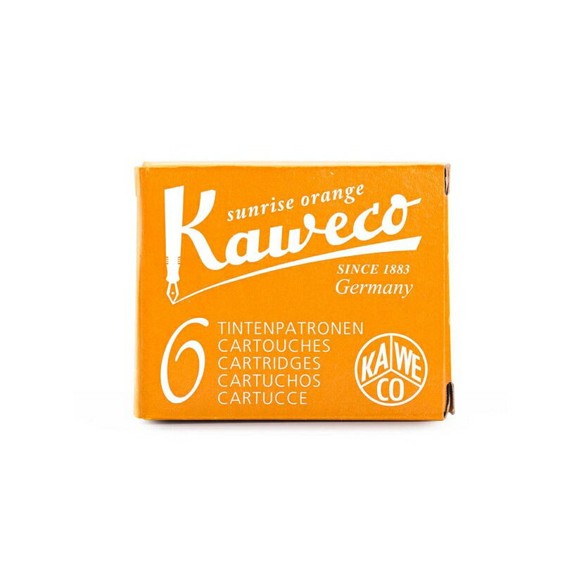 預購商品 德國 KAWECO 歐規卡水 墨水管 晨光橘（6支 /小盒）3小盒入 /組 4250278611330