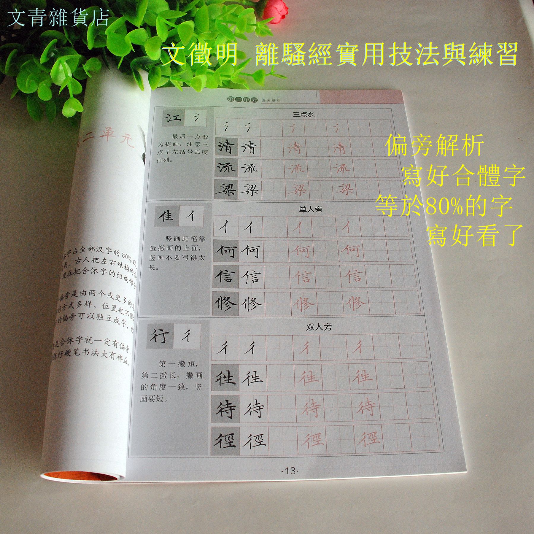 文青雜貨店硬筆書法新帖《文徵明 離騷經實用技法與練習》行楷鋼筆字全攻略！好好練讓您出手便是讚嘆~~勤練價199元 4