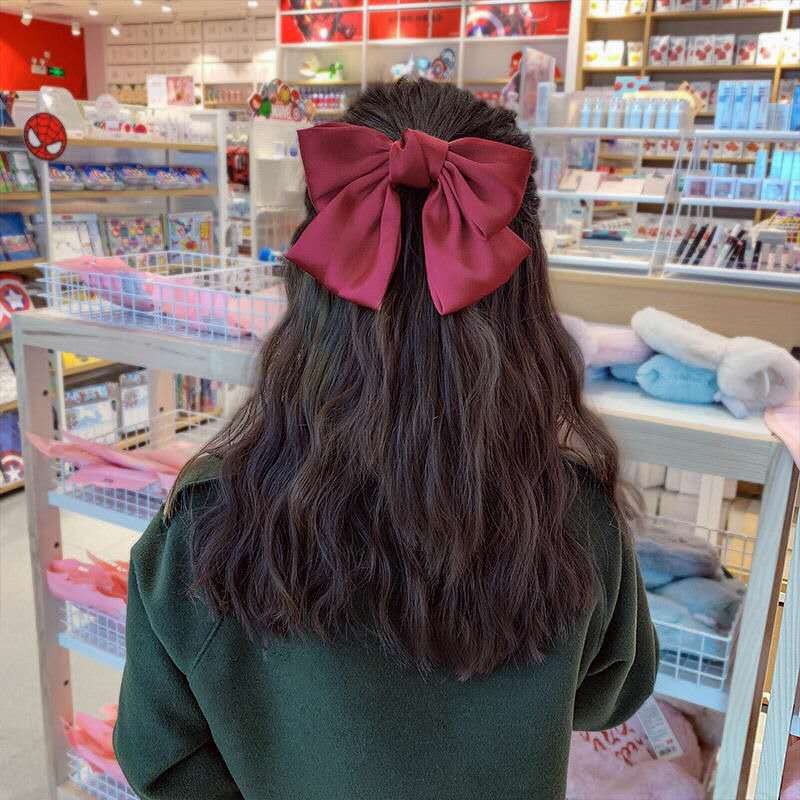 兒童蝴蝶結發夾子頭繩女童公主發卡可愛寶寶紅色頭飾韓國發飾發圈