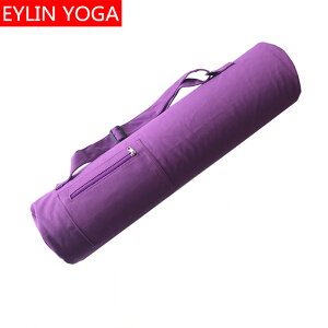 瑜伽墊收納包/瑜伽背包 Eylin帆布背袋長筒中號收納橡膠瑜伽墊TPE墊專用加長大拉鏈容量包【YJ2195】