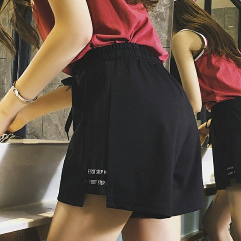 運動短褲女夏季韓版高腰薄款韓版闊腿跑步熱褲居家休閑三分褲