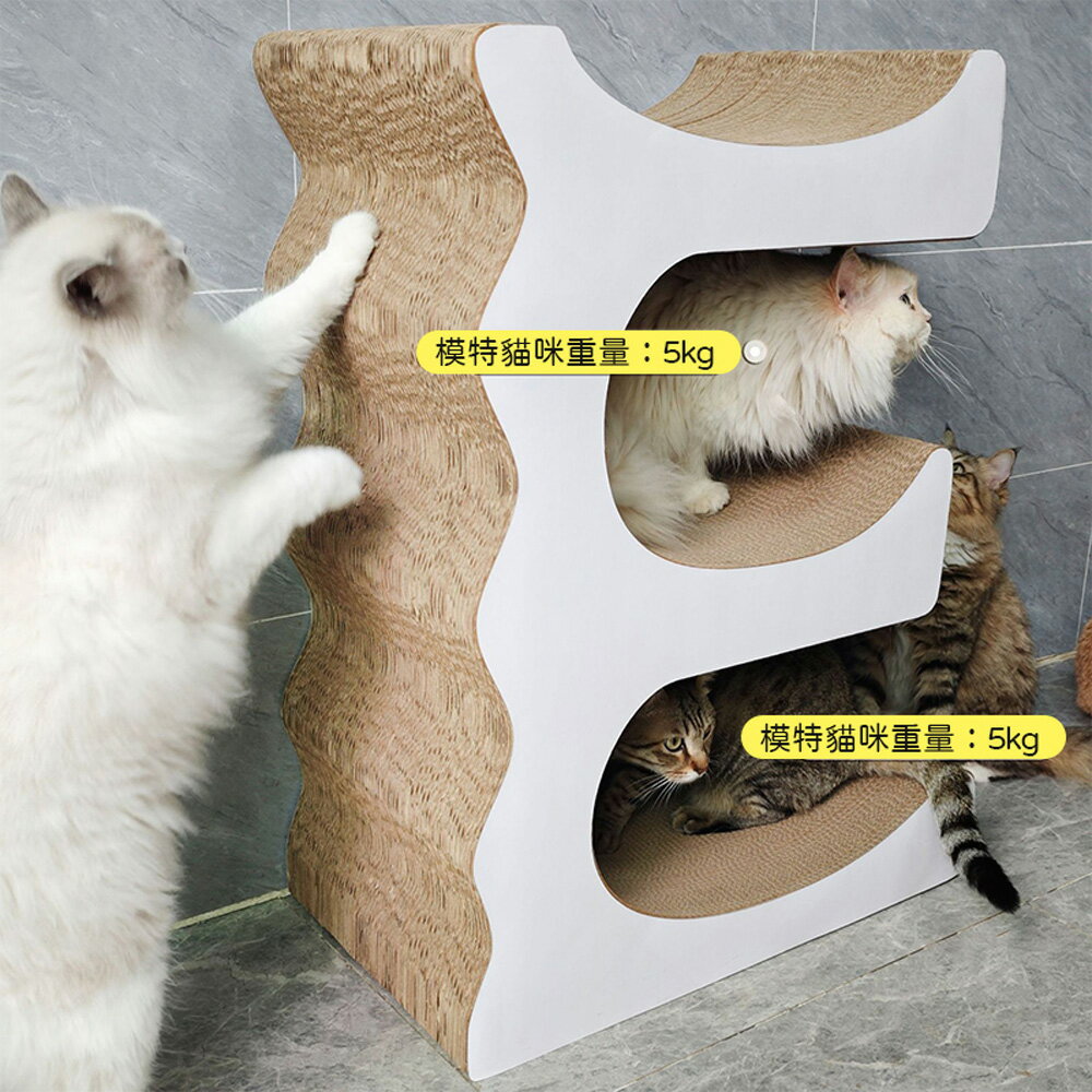 【台灣現貨】E形高端加硬加厚貓抓板 貓抓神器 加強耐用磨爪板 加高加大磨爪面貓窩 貓抓柱貓爬架 2