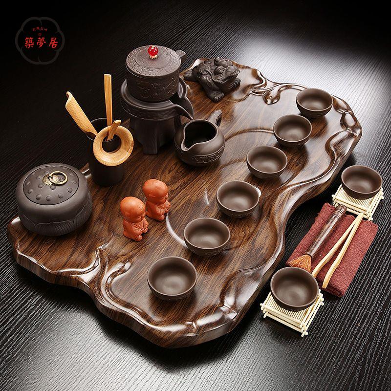 免運 工廠直銷 茶盤 功夫茶具茶盤 託盤 茶盤 茶具套裝 家用小號紫砂泡茶實木茶臺 辦公會客排水功夫茶海現代店長推薦/特惠 工廠現貨出 特價出 全館折扣 售後保障 zm5319