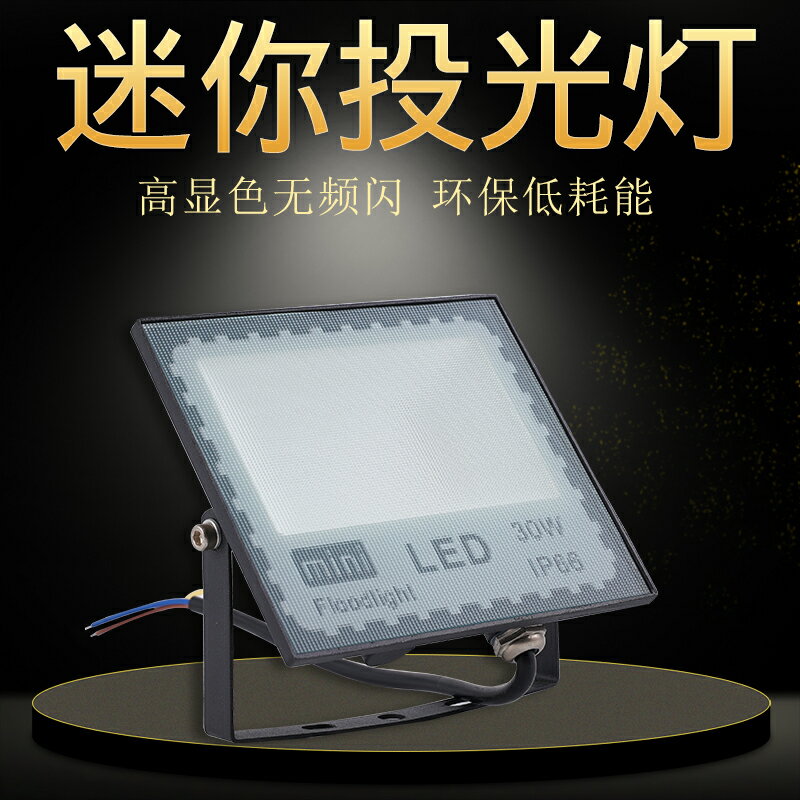 迷你投光燈LED10W防水室外 照明燈廣告燈超亮20W30瓦投射燈戶外