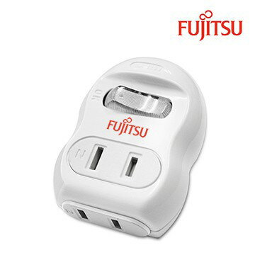 FUJITSU富士通電源轉接壁插(PE2T110) 一切2孔/2座 壁插設計節省空間