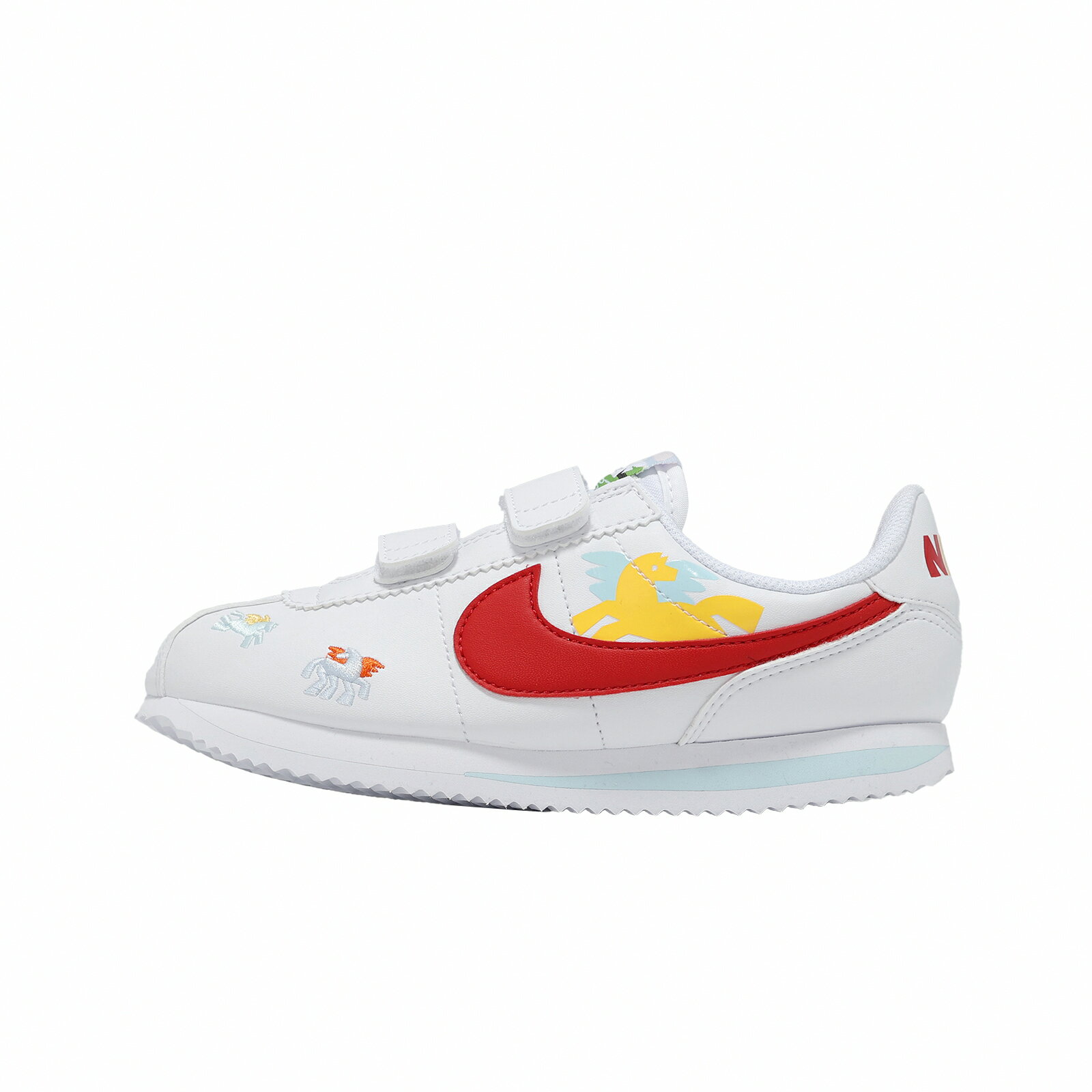 Nike 休閒鞋 Cortez Basic SL BPV 中童鞋 小朋友 白 紅 魔鬼氈 IQ7669-161