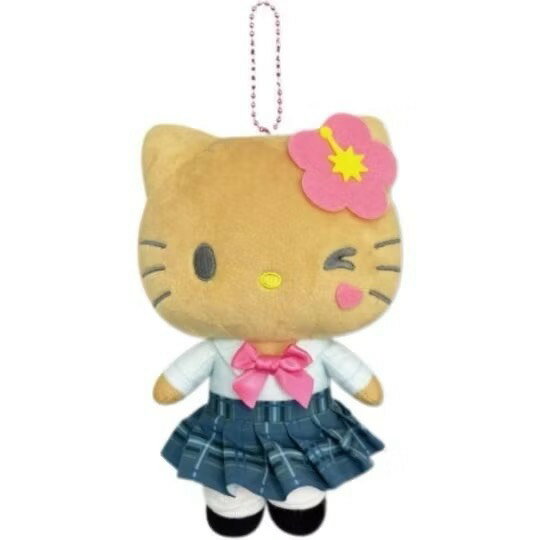 【震撼精品百貨】凱蒂貓_Hello Kitty~日本SANRIO三麗鷗 KITTY絨毛玩偶收納包附扣環-辣妹款L*16055