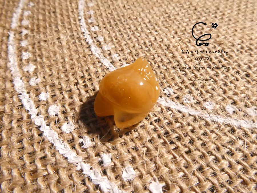 黃兔毛狐狐 黃兔毛 水晶飾品  晶晶工坊-love2hm 46212 4