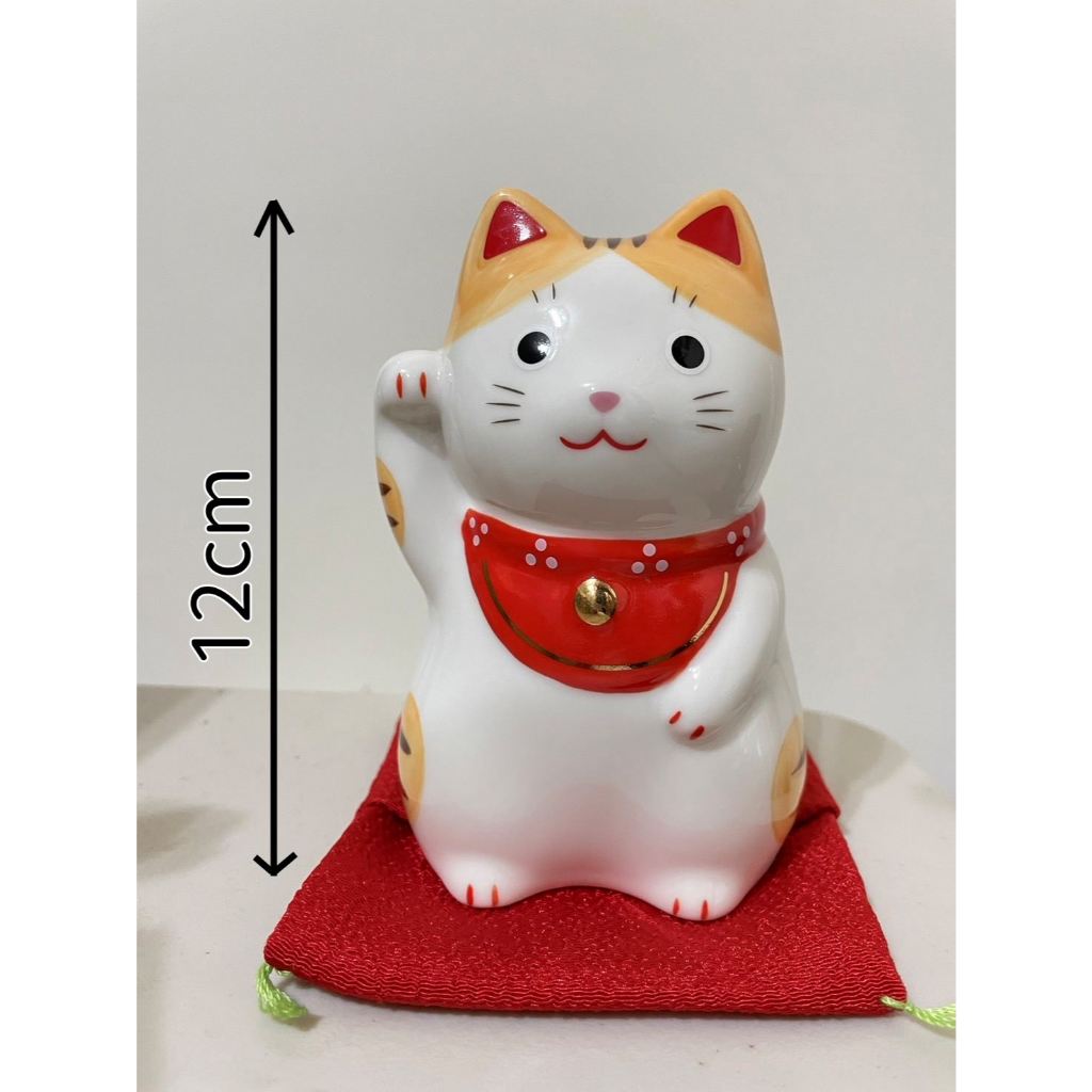 日本藥師窯 招福招財貓 透明釉 瓷器 祈福大開運 陶藝 裝飾 擺飾 幸運迎賓貓 日式雜貨 吉祥物【花屋】 3