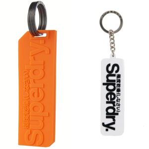 跩狗嚴選 英國 極度乾燥 Superdry Keyring PVC Logo 橘色 黑白 三環 鑰匙圈 鑰匙扣 背包 吊飾