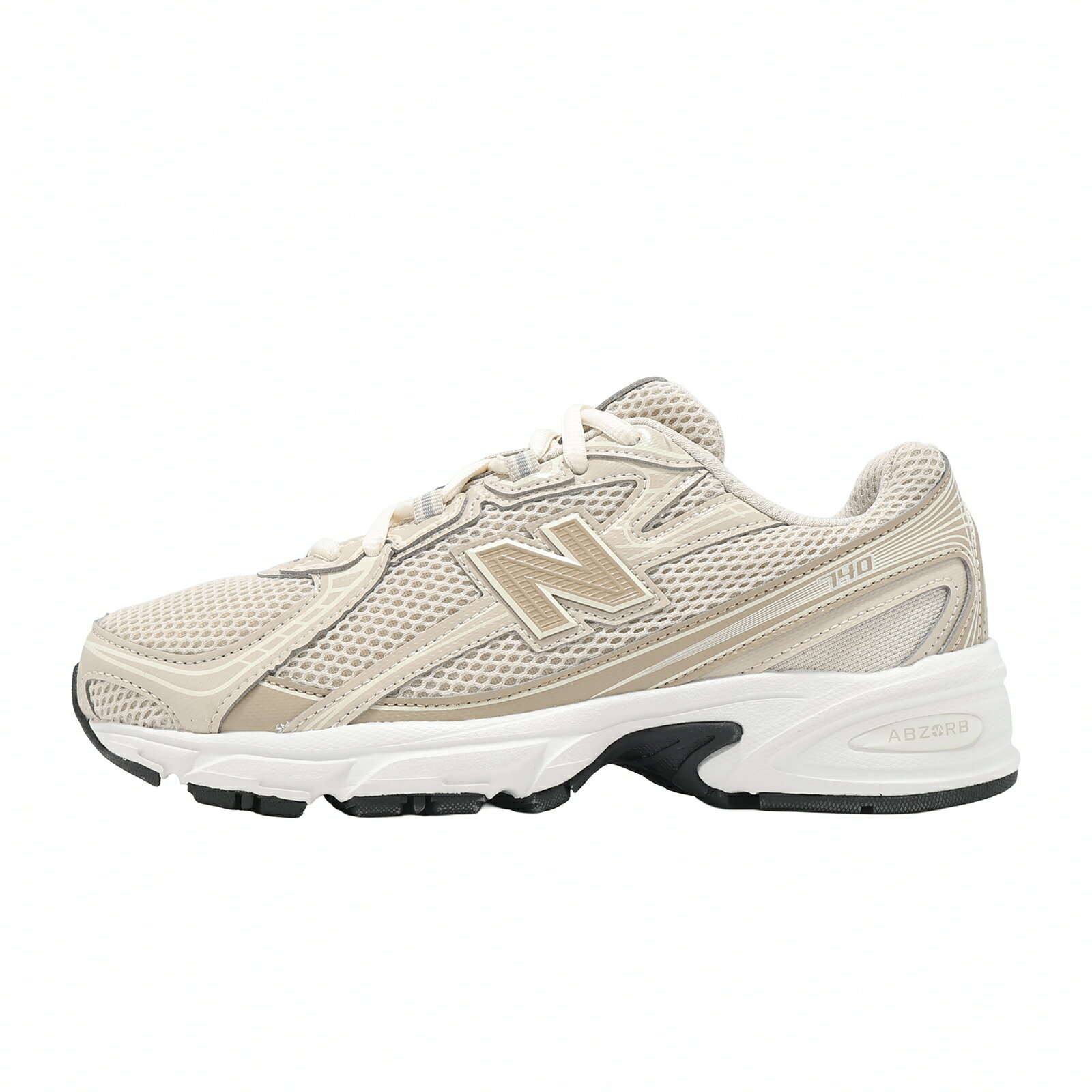New Balance NB 休閒鞋 740 寬楦 中大童 小朋友 米白 緩震 運動鞋 紐巴倫 G74047M-W