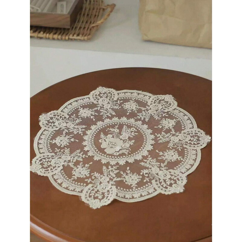 新款Lace Tablecloth Floral Pattern Perfect As