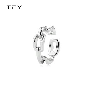 TFY冷淡風高級開口戒指女可調節ins潮流小眾設計尾戒復古食指指環