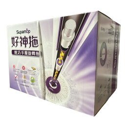 好神拖 輕巧手壓旋轉拖把組(1桶1拖1布)
