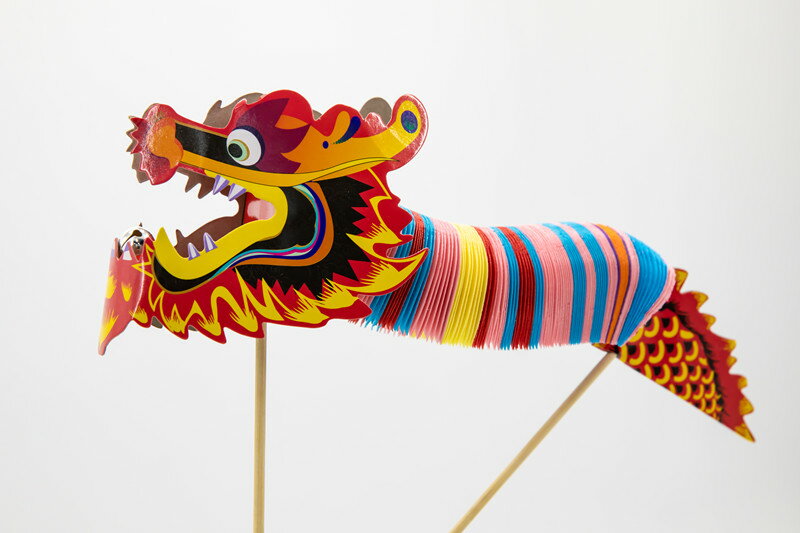 新年元宵小紙龍舞龍舞獅手工藝品玩具剪紙中國風特色傳統國潮禮物