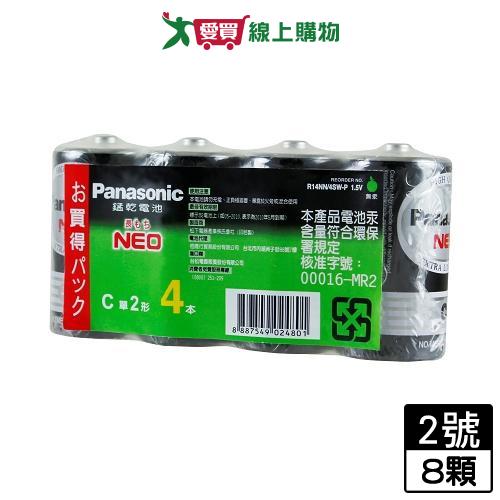 Panasonic國際牌 碳鋅電池2號-4顆/組【2件超值組】 【愛買】