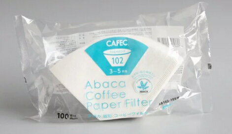 金時代書香咖啡 CAFEC ABACA 棉麻濾紙 102 梯形漂白款 3-5人份 100入/包 AB-102-100W