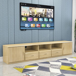 定制實木家具簡約多功能組合矮柜落地客廳小戶型實木柜松木電視柜