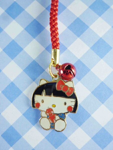 【震撼精品百貨】Hello Kitty 凱蒂貓~KITTY手機吊飾-和風系列-西瓜頭