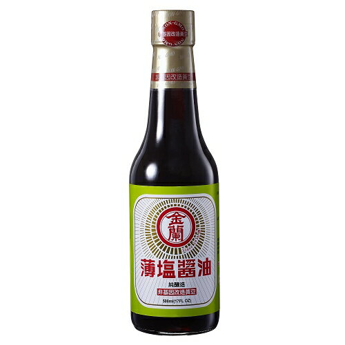 金蘭薄鹽醬油(非基因改造黃豆)500ml【愛買】